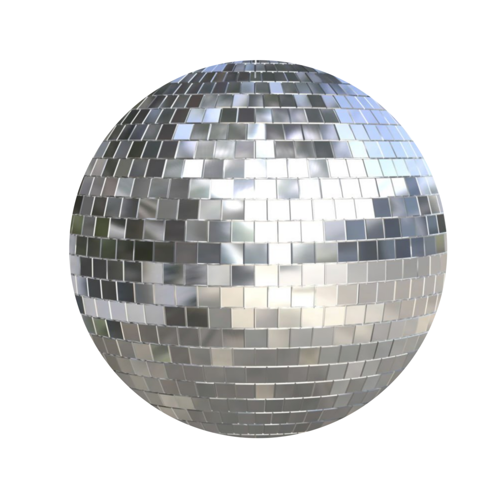 Silver Disco Ball PNG