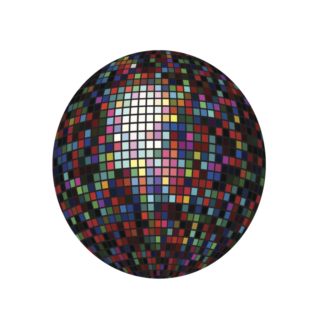 Colorful Disco Ball PNG