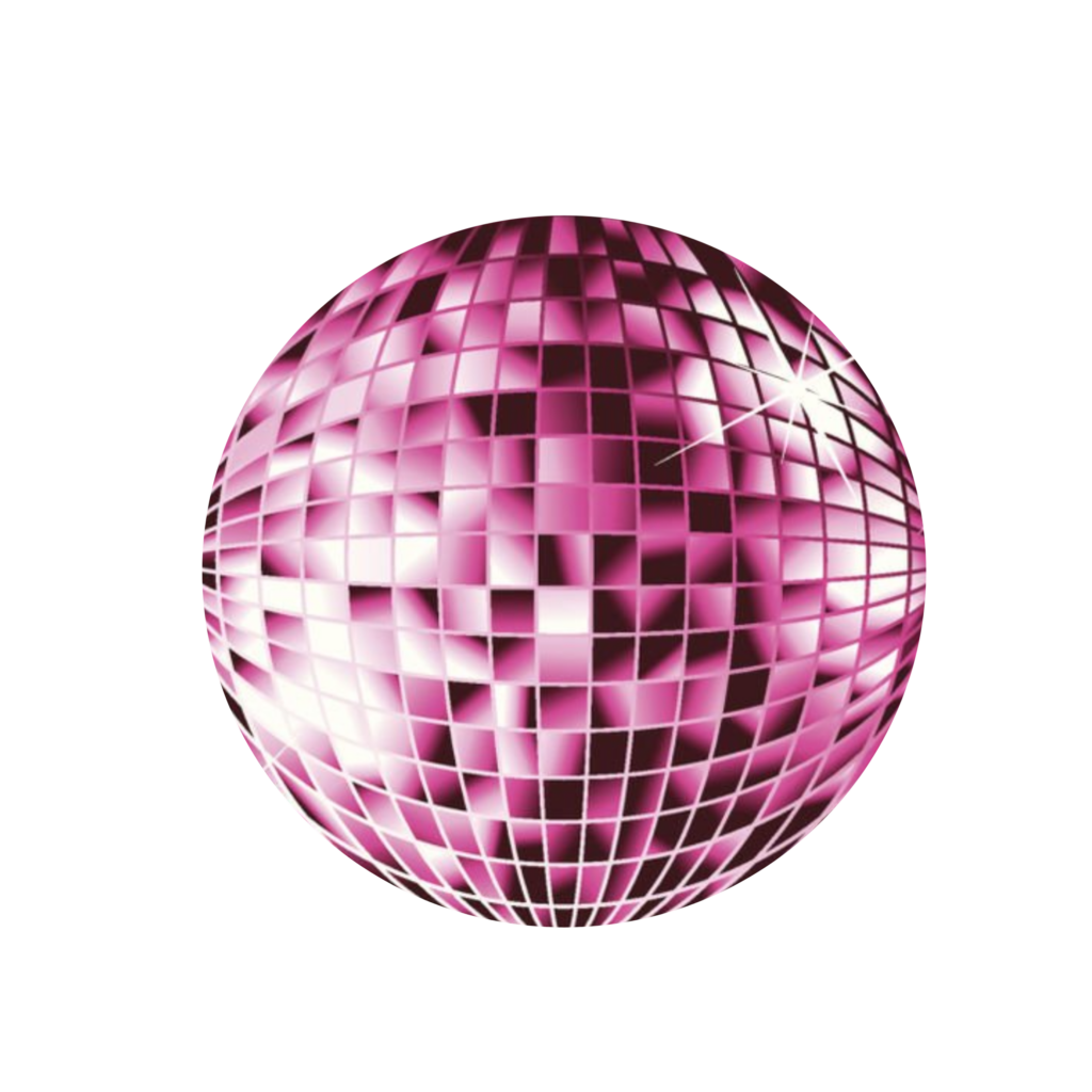 pink Disco Ball Illustration PNG