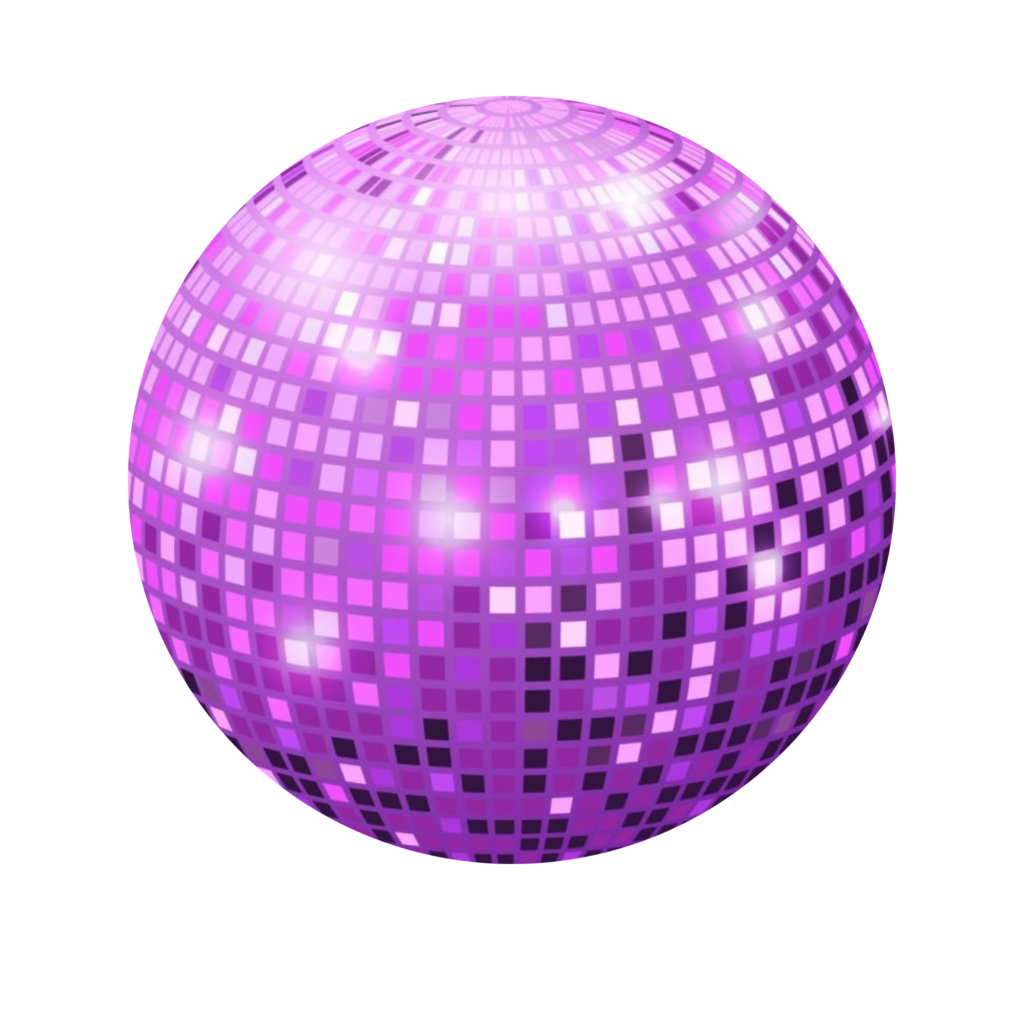 Pink Disco Ball vector PNG