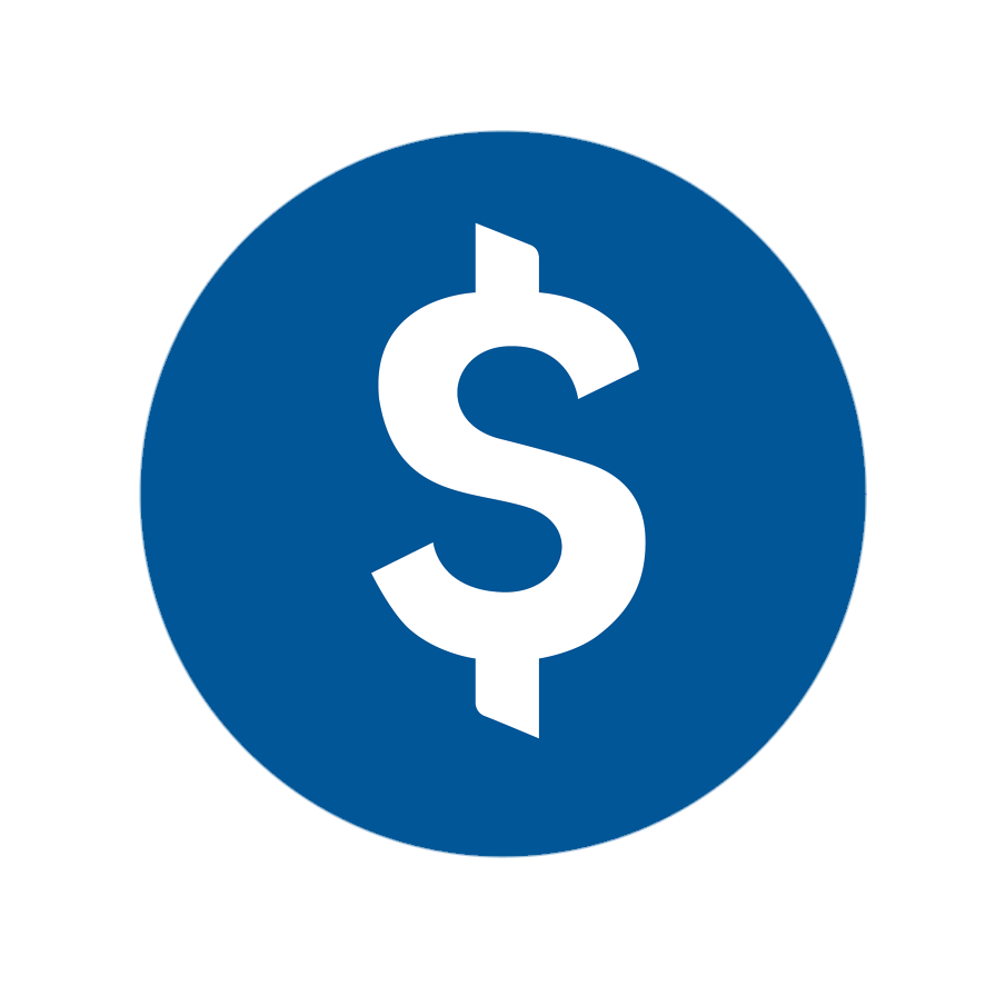 Blue Dollar Sign in Circle Png