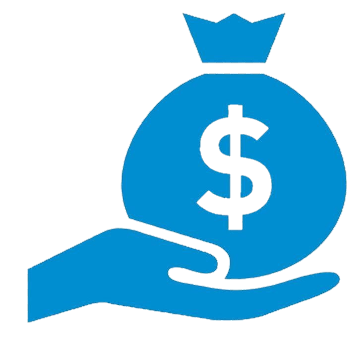 Bag of Money Dollar Sign Blue Png
