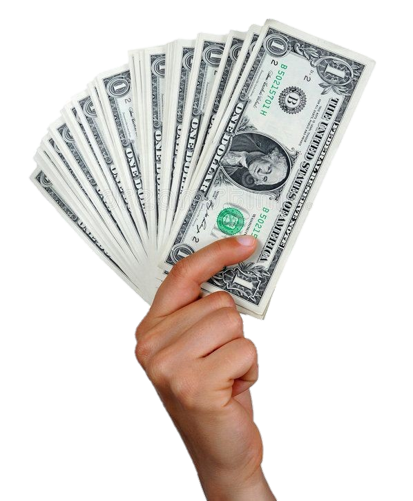 Hand Holding Dollars Png