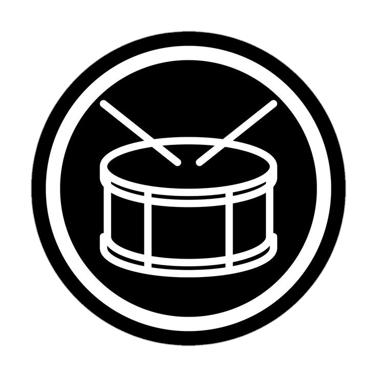 Drum black vector Logo Png