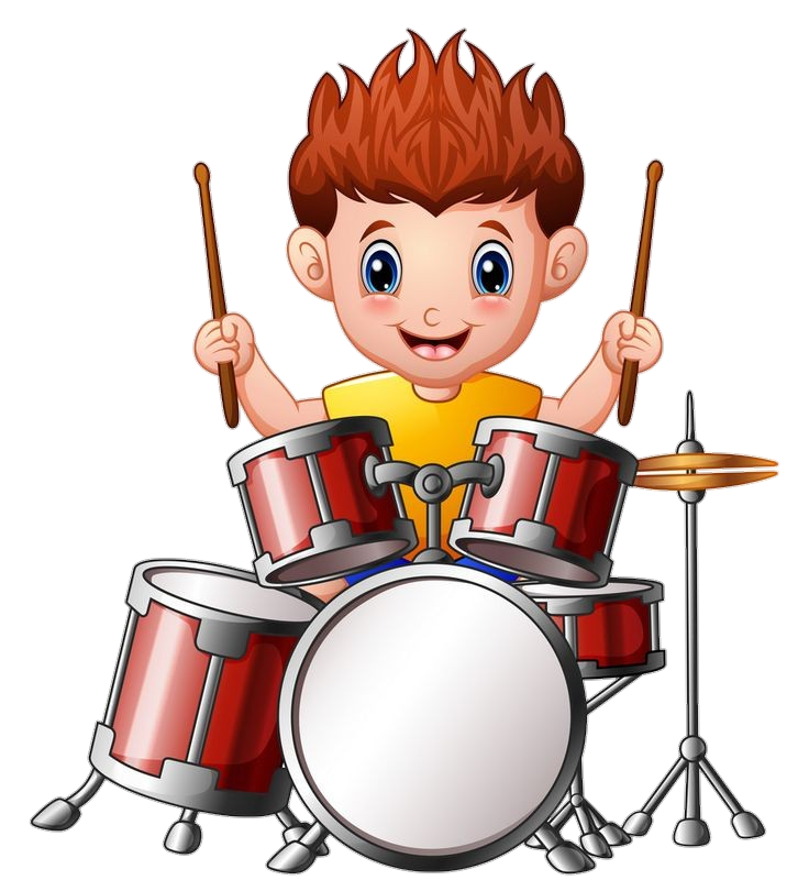 Boy Playing Drums clipart Png