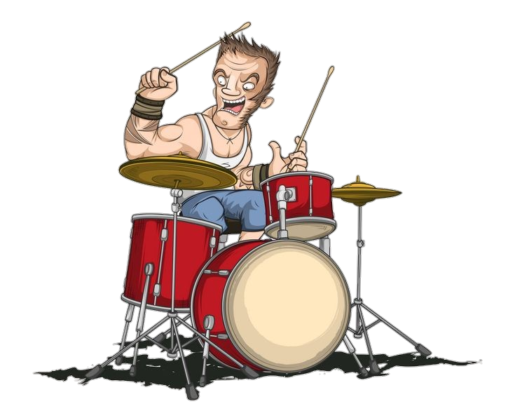 Men Playing Drums clipart Png