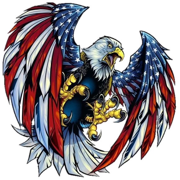 USA Flag Eagle Art Png