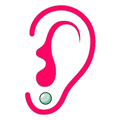 Pink Color Human Ear clipart Png