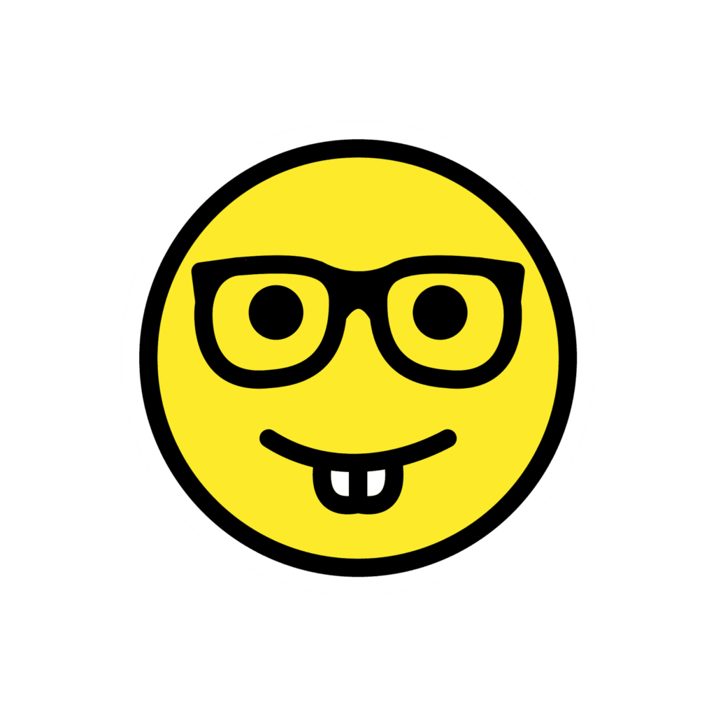 Nerd Face Emoji Icon PNG