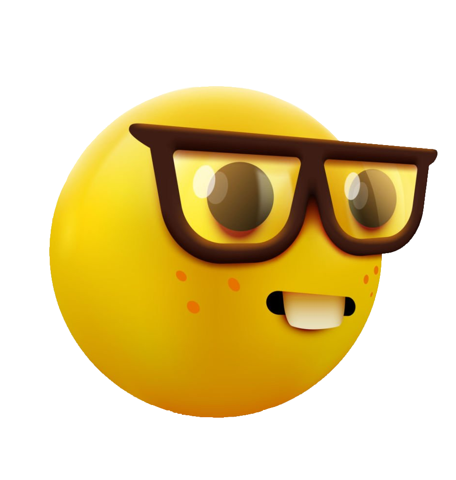 3D Nerd Emoji PNG