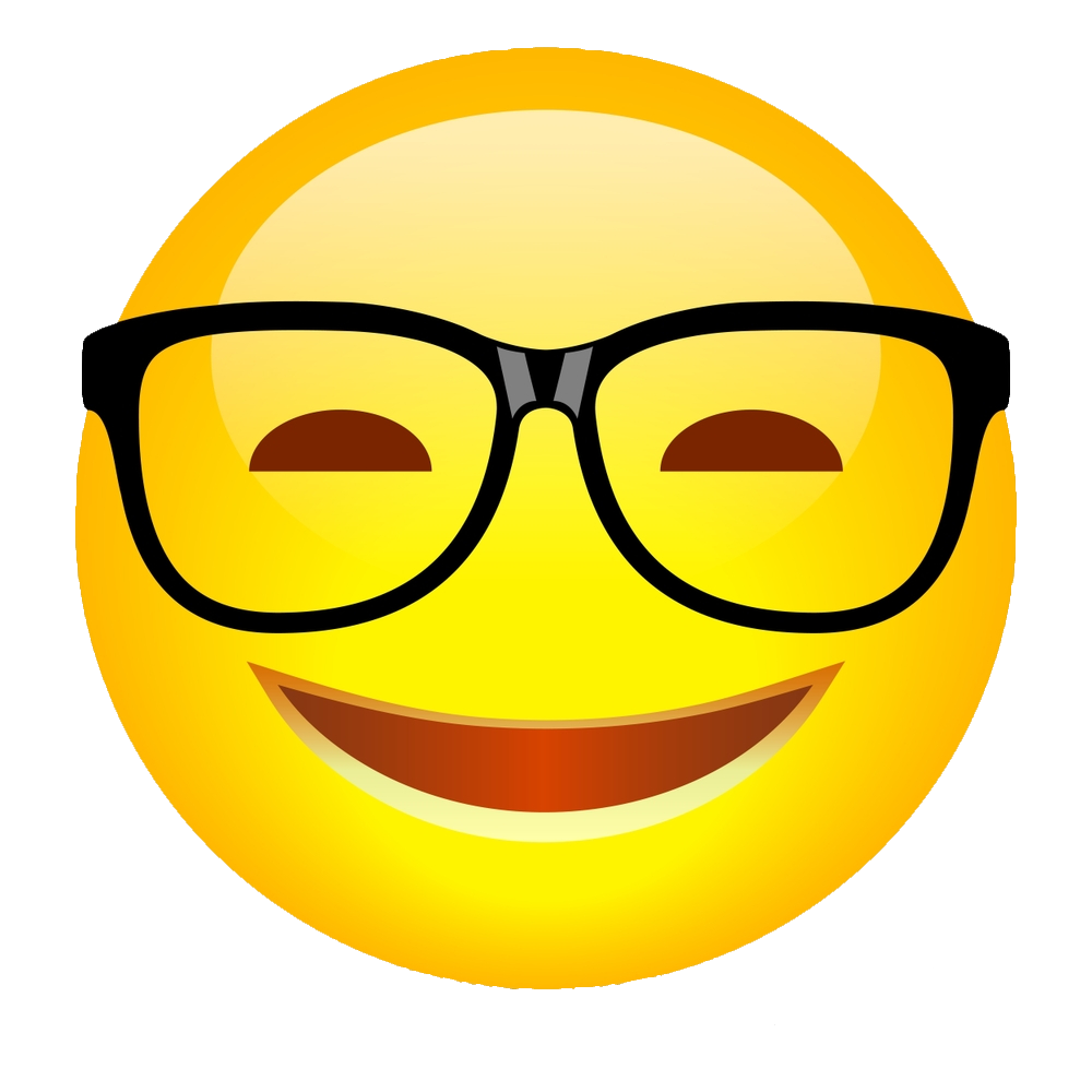 Smiling Nerd Emoji PNG