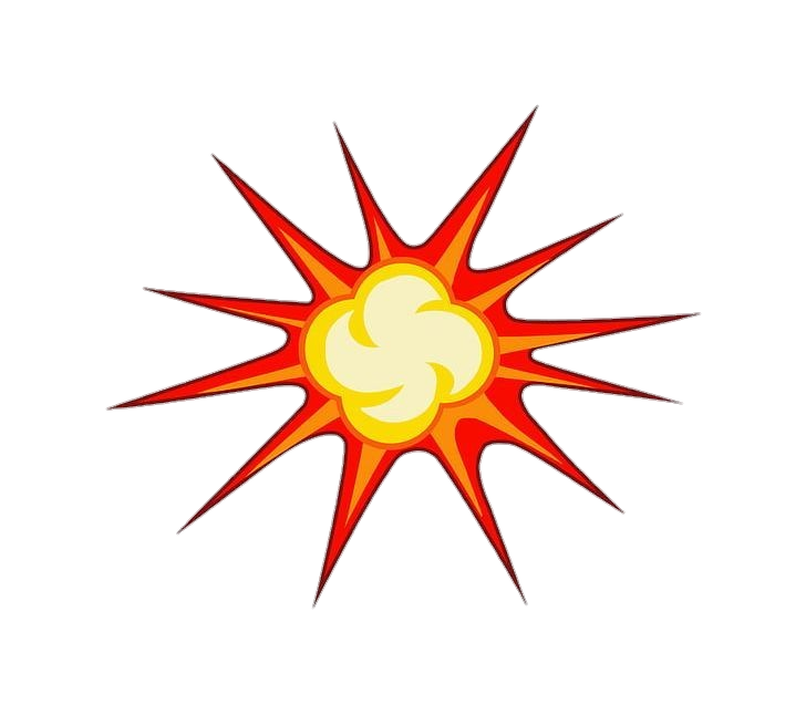 Explosion flame clipart Png