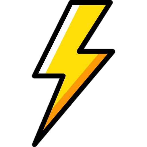 The Flash Thunder Symbol Vector PNG
