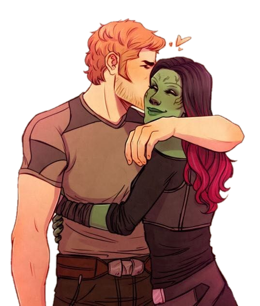 Gamora and Star Lord png 
