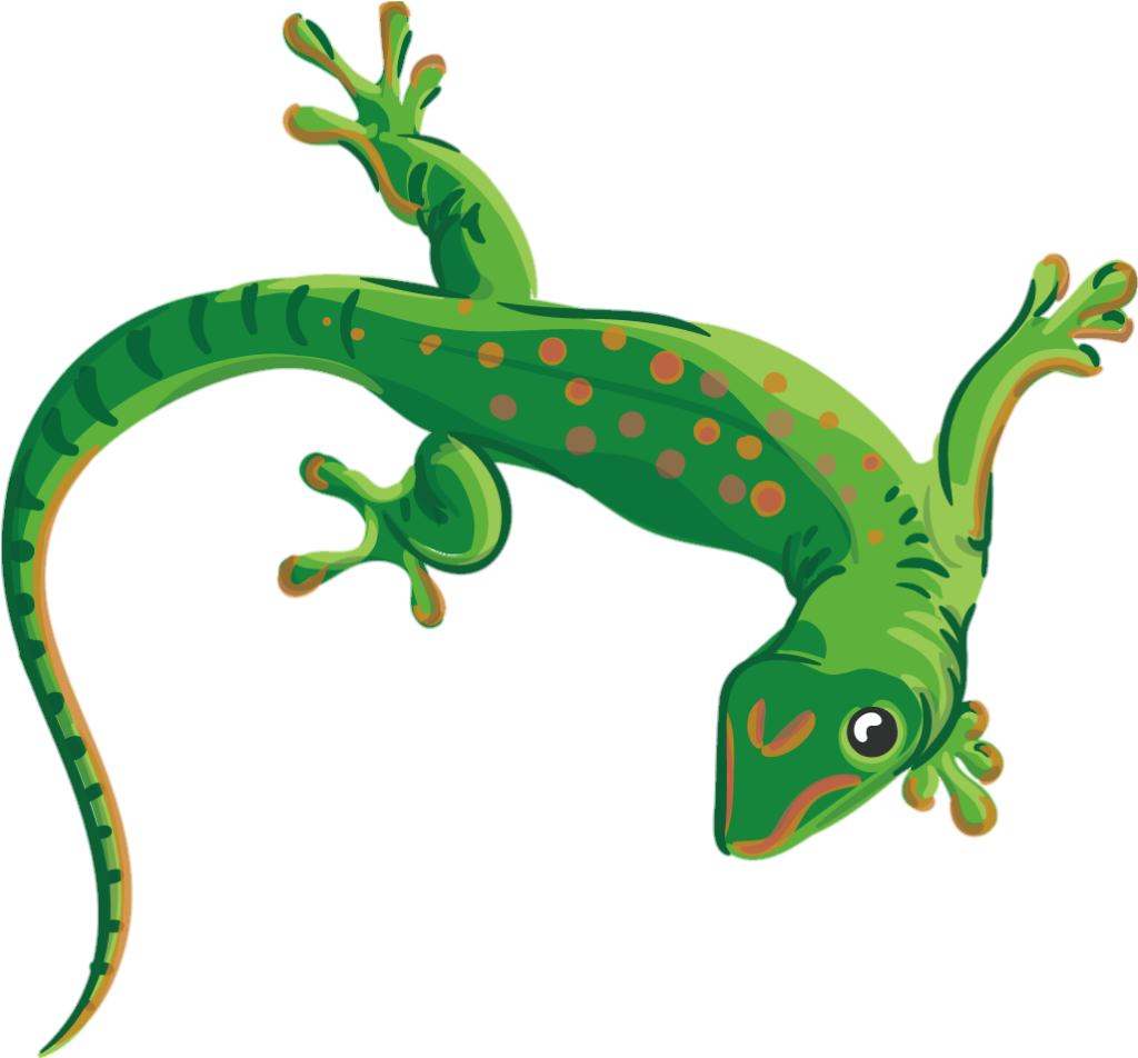 Green Gecko Clipart Png