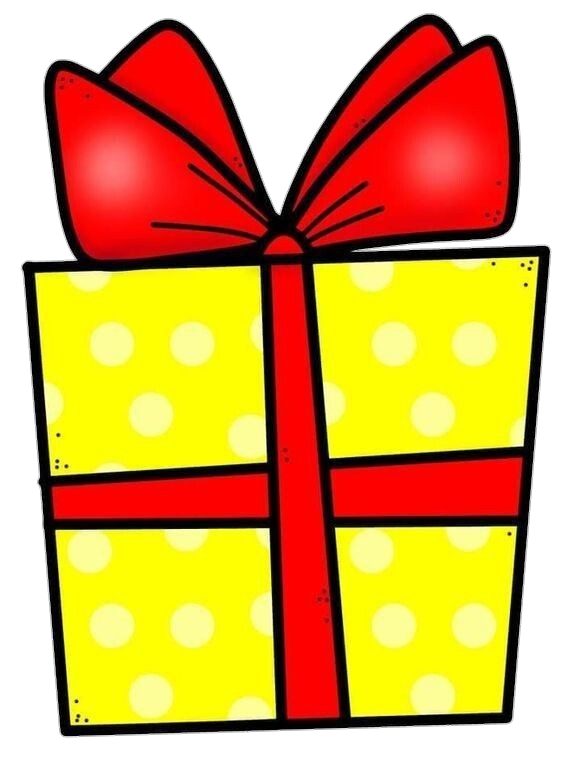 Yellow with red Ribbon Gift Box Png