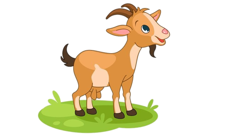Brown Goat cartoon Png