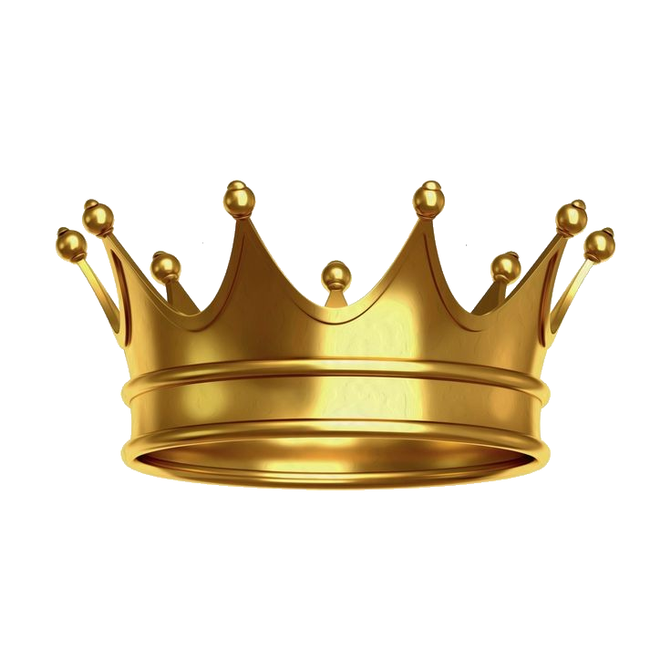 Realistic Gold Crown Png