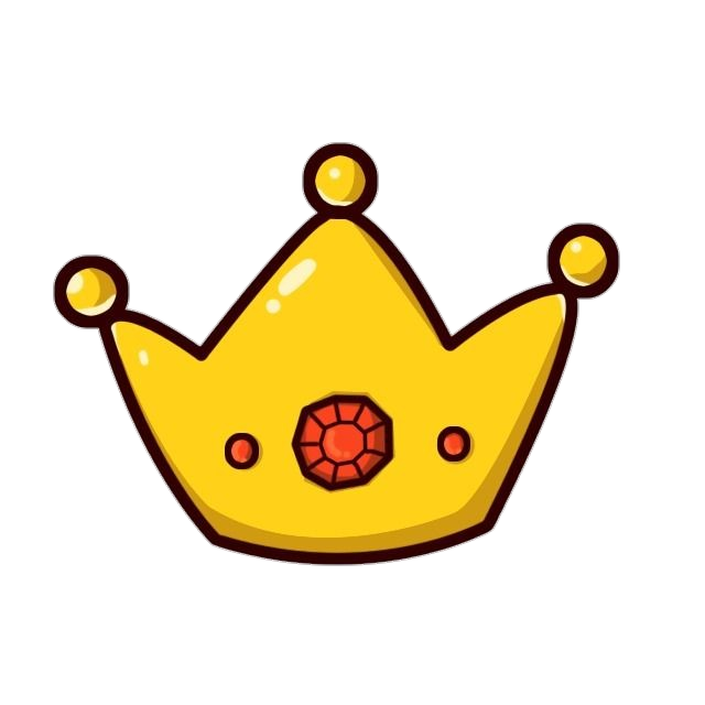 Cute Gold Crown clipart Png