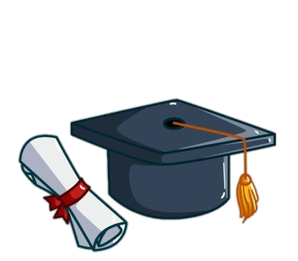 Graduation Cap and Diploma clipart Png