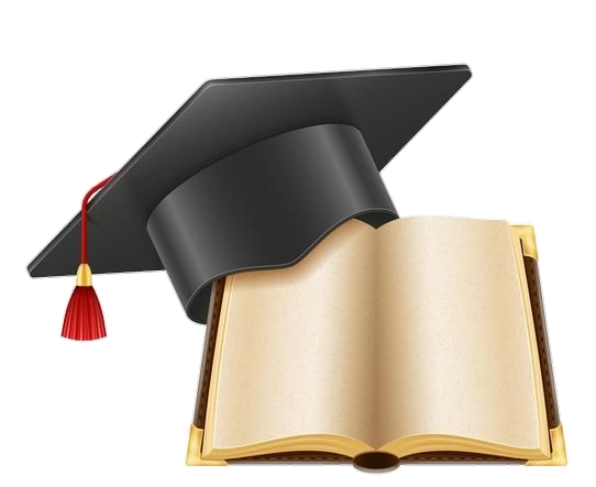Animated Graduation Cap and Book Png