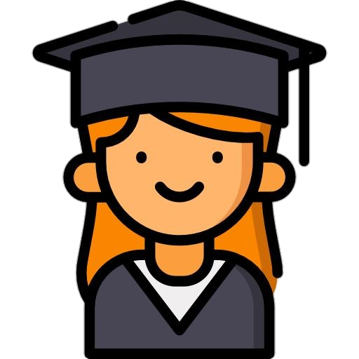 Graduation Cap Girl Logo icon Png