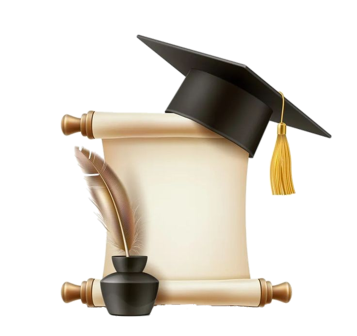 Graduation Cap With Paper Art Png