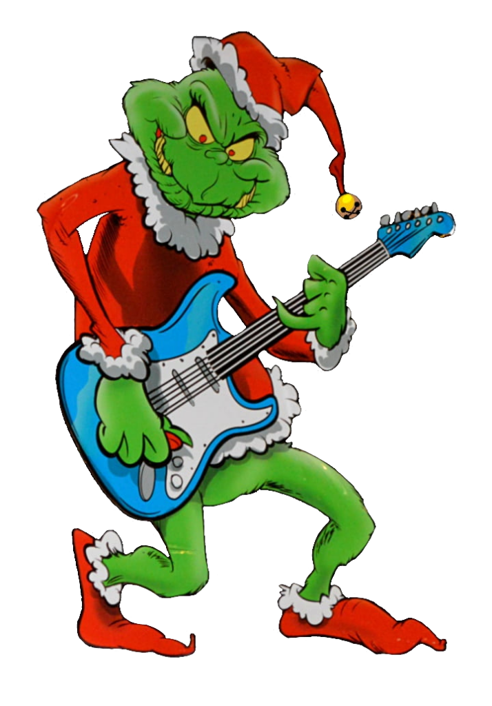 Grinch Playing Guitar clipart PNG