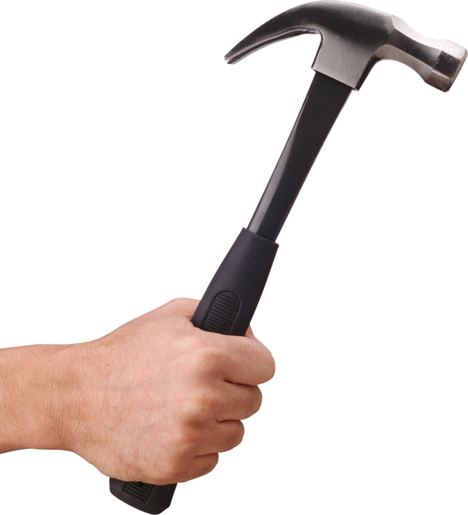Hammer in Hand png Transparent image