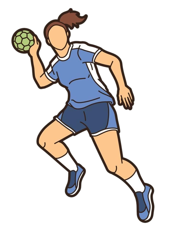 Handball Girl player vector Png