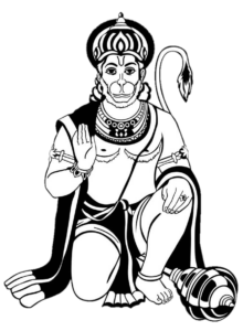 Hanuman Png Black and White