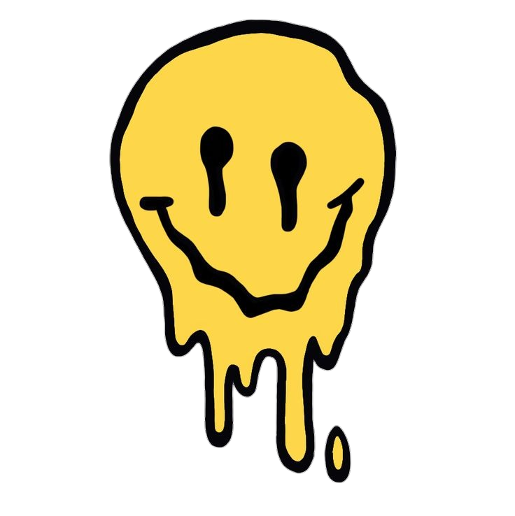 Yellow Happy Face Melting Png