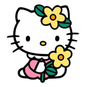Hello Kitty with Flower png