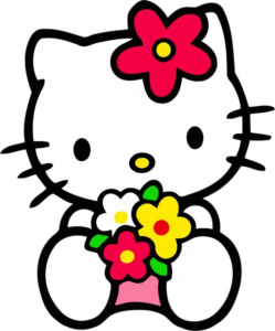 Hello Kitty with Flower png