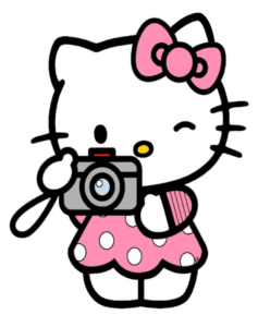 Hello Kitty with camera png