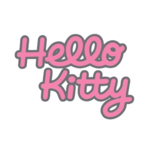 Cute Hello Kitty Text png