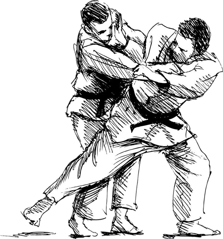 Judo Fight Sketch Png