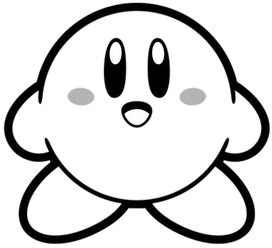 Kirby Black Vector PNG