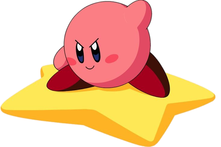 Kirby on A Star transparent PNG