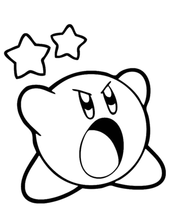 Kirby Outline Drawing PNG