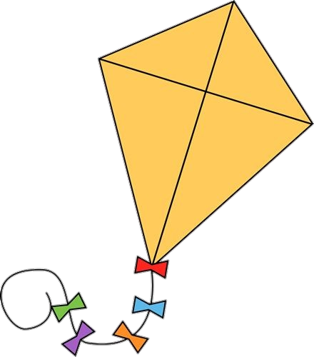 Yellow kite vector Png