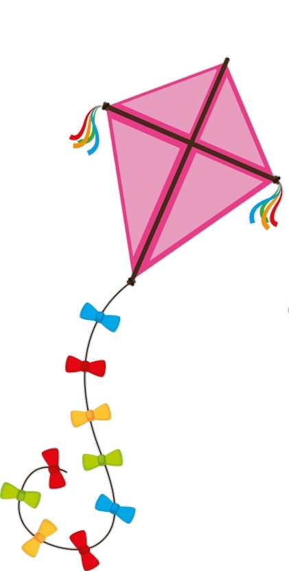 Flying kite clipart Png