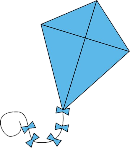 Blue Kite Vector Png