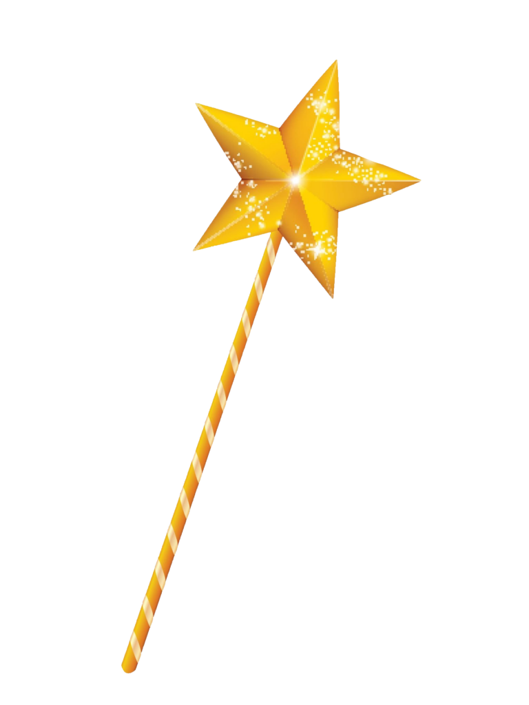 Golden Magic Wand clipart PNG