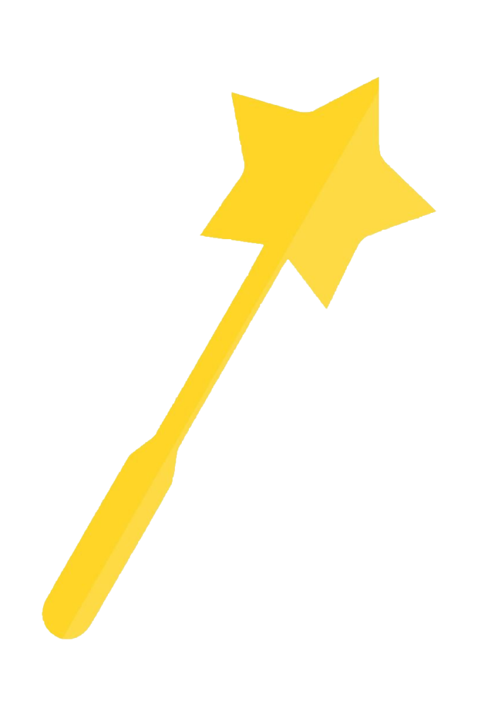 Golden Magic Wand clipart PNG