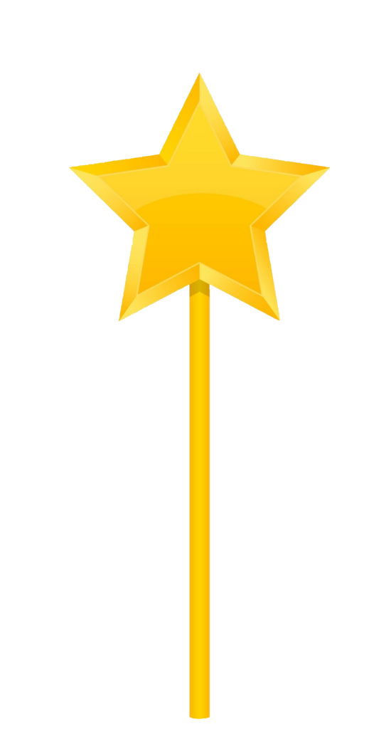 Golden Magic Wand clipart PNG