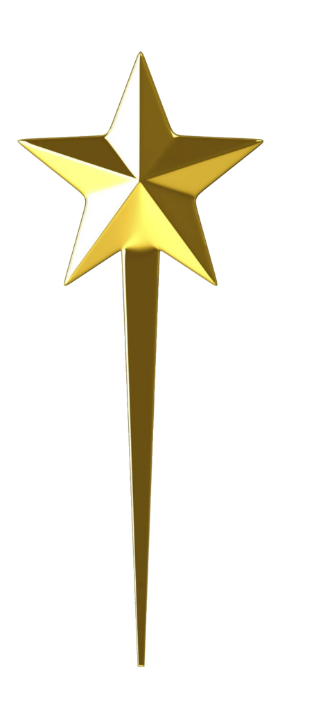 Golden Magic Wand PNG