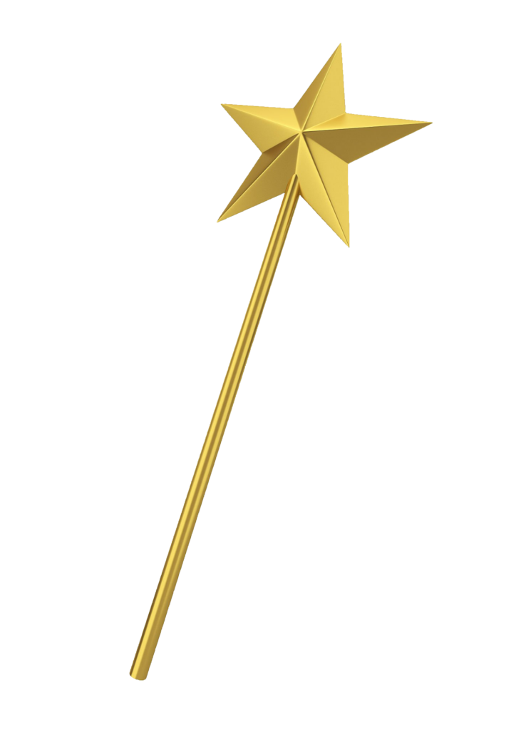 Golden Magic Wand PNG