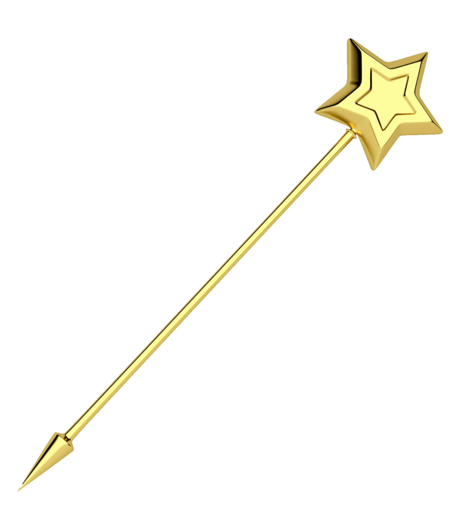 Golden Magic Wand PNG