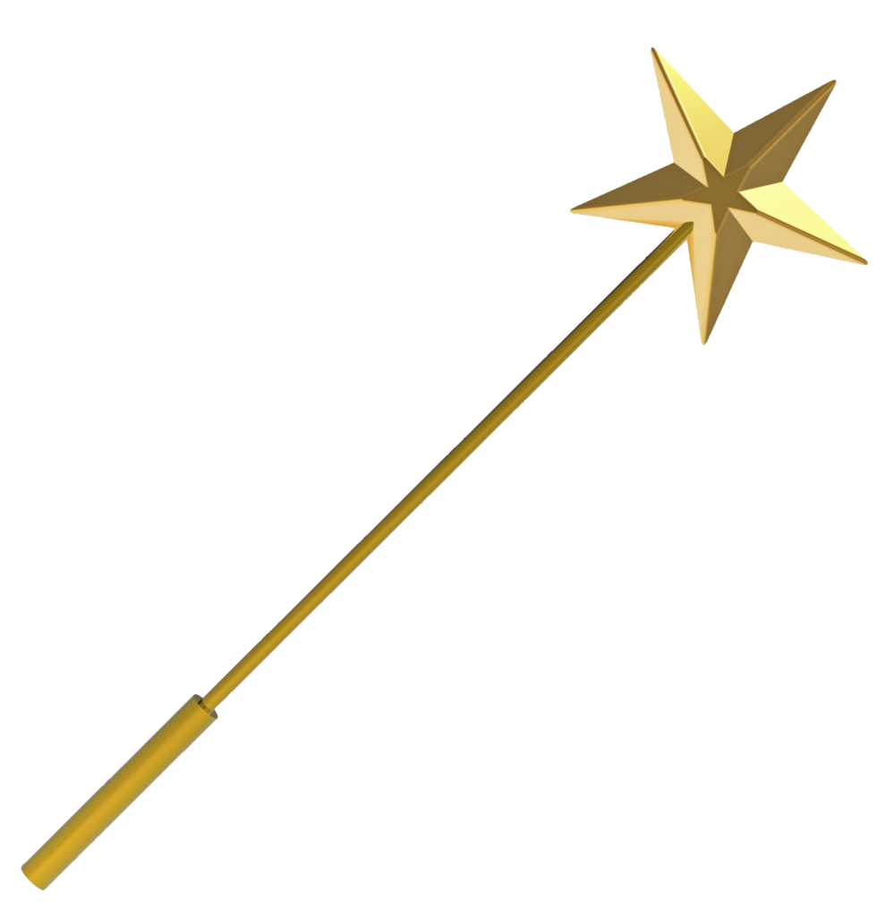 Golden Magic Wand PNG